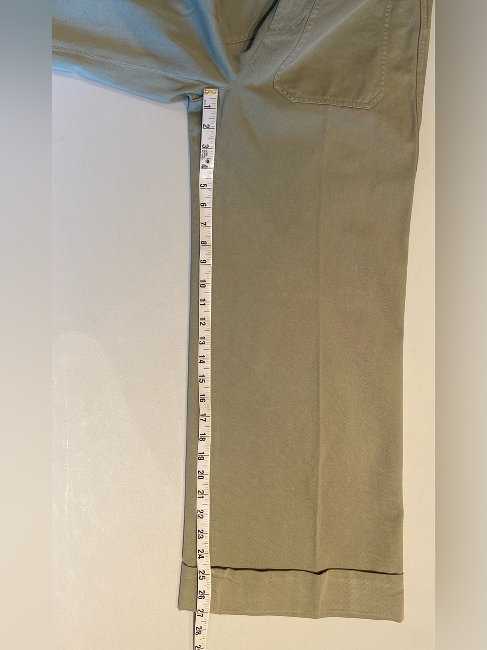 Lauren Ralph Lauren Pleated Cotton Twill Wide-Leg Cargo Pants, size 4 - Picture 8 of 10